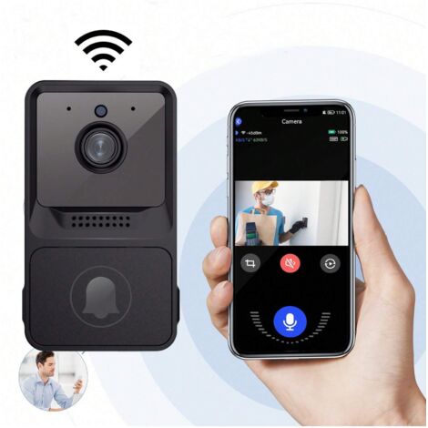 Sonnette Vidéo Wi-Fi OSRAM SMART+ 3MP 2K - Batterie 5200 MAh, Angle 160°, Capteur PIR, Compatible Alexa