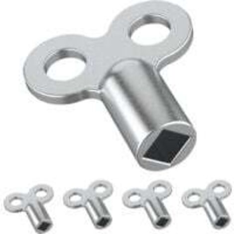 Lot de 5 clés pour purgeur radiateur, outil métal 5mm×5mm, clé spéciale pour vanne d’air, dégonflage et entretien facile du chauffage