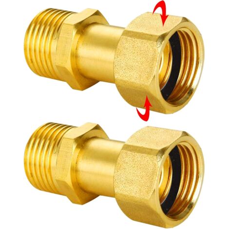 Lot De 2 Coudes En Laiton 45° - Filetage Intérieur/extérieur 1/2" - Raccord Plomberie Chauffage - DN15