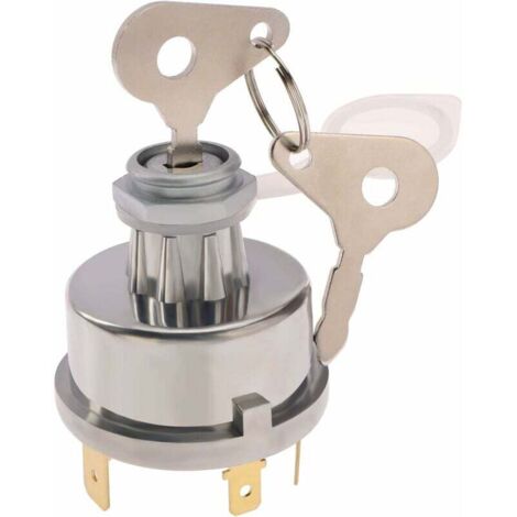 Interrupteur de Démarrage 12/24V Universel, Contacteur d’Allumage avec Serrure pour Voiture, Moto et Véhicule Modifié