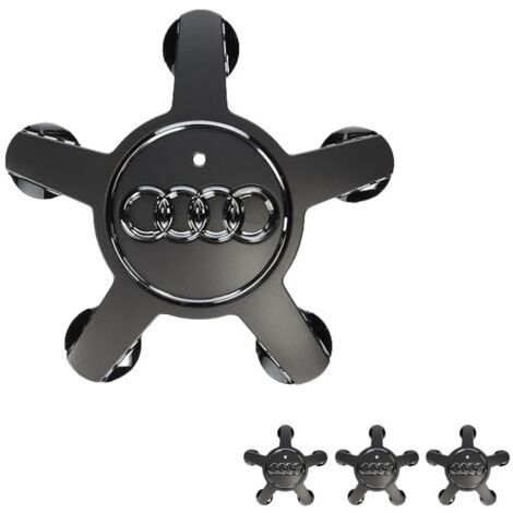 Lot de 4 cache-moyeux de roue pour Audi A3 A4L A5 A6L A7 A8L Q3 Q5 Q7, accessoires de voiture, 135 mm, noir