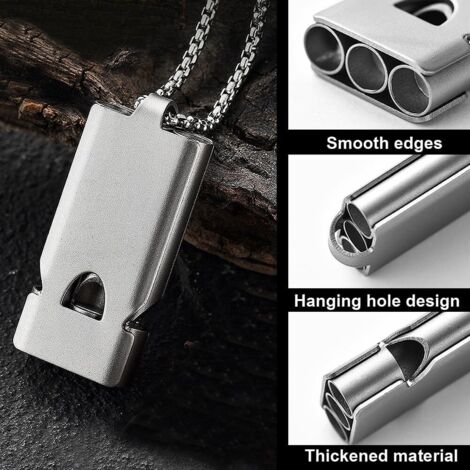 Lot De 200 Sifflets D'urgence En Aluminium Avec Porte-clés - Son Ultra Puissant Pour Sécurité, Survie Et Sports