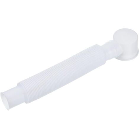 Siphon de lavabo ultra-plat et peu encombrant, jusqu'à 80 cm de long, blanc