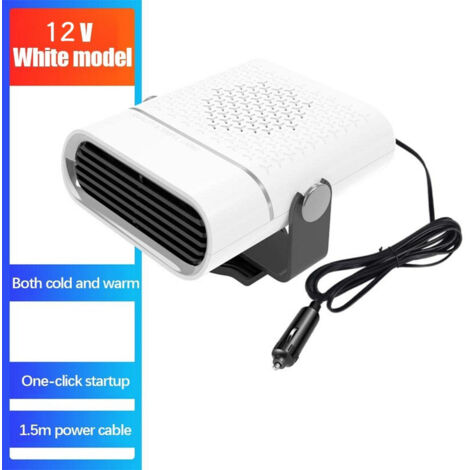 Chauffage Portable Pour Voiture 2 En 1 - Chauffage Et Ventilateur, Antibuée, Dégivrage Rapide, Alimentation Allume-cigare