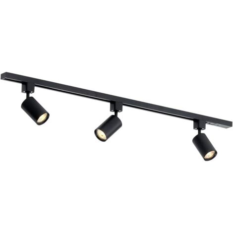 Plafonnier avec 3 spots orientables. Spot LED noir. Plafonnier moderne blanc chaud. Convient pour salon, salle à manger, cuisine, chambre ou couloir. Ampoule incluse.
