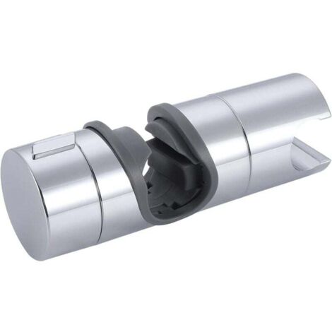 Curseur barre de douche, Support Douche à Main Remplaçable, Support Pommeau de Douche 18-25MM à Diamètre Réglable Chrome, gris