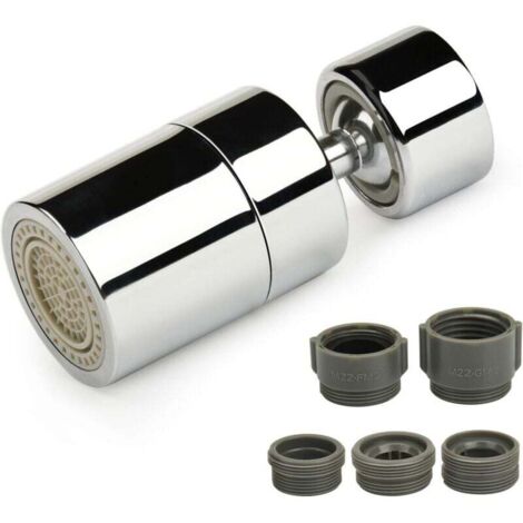 360 Degrés Aérateur de Robinet , 2 Modes Embout Robinet Cuisine Réglable pour Cuisine Salle De Bain (1/5)