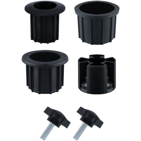 Accessoire pour moteur thermique , 6 pièces Umbrella Stand Parts, Accessoires Pied Parasol avec Fil de Serrage Bouton Noir Accessoires Parasol de Terrasse pour Table de Terrasse Balcon Arrière-Cour (N