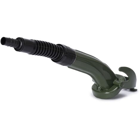 Bec verseur en métal diesel flexible conçu pour les bidons de carburant diesel bidons d'essence  protection contre l'erreurs de remplissage  vert  adapté aux bidons métalliques de 5,10 et 20l