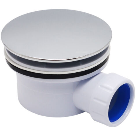 711081031 Ensemble bonde et siphon ultra compact pour lavabo Nano 6.7, chromé et blanc, en Polypropylène