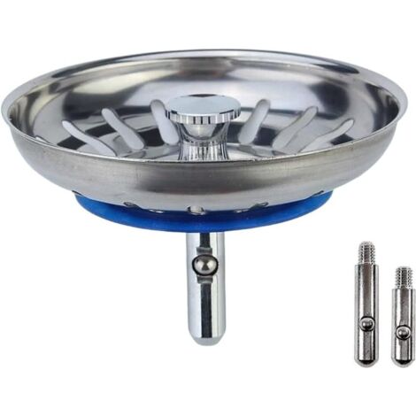 Accessoire évacuation évier：Bouchon Évier Cuisine Filtre avec Goupille Réglable - Universel Cuisine Bouchon Évier, Panier Crépine Pop-Up, Inoxydable, Compatible Lave-Vaisselle (82mm)
