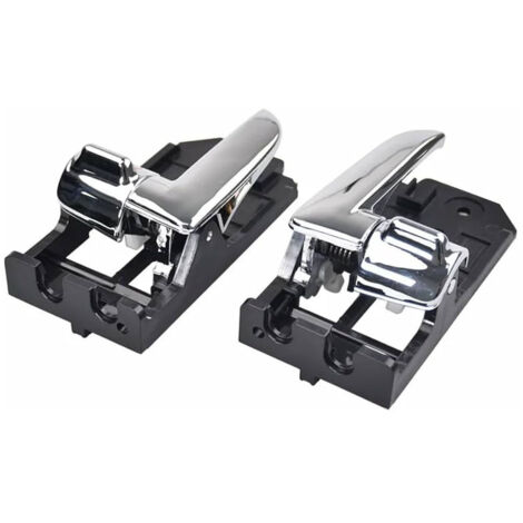 Poignées de porte intérieures pour voitures 82610-2F010 et 82620-2F010, poignées de porte intérieures gauche et droite, ensemble de deux pièces, argent électroplaqué.