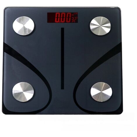 Balance Pese Personne, Pese Personnes en Verre Trempé, Bluetooth, Max. 180 kg, Balance Connectée avec 13 Données Corporelles (IMC/graisse corporelle/masse osseuse/BMR/muscle/eau)