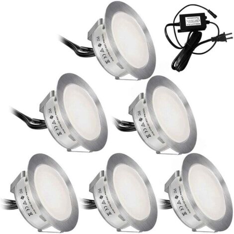 Lot de 6 φ55mm IP67 imperméabilisent la basse tension 12V - lumière blanche (1/5)