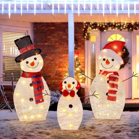Bonhomme de neige lumineux, décoration de patio de Noël, bonhomme de neige lumineux à LED, décoration de Noël, convient à une utilisation intérieure et extérieure, parfait pour la décoration de patio (1/5)