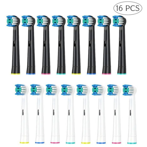 Têtes de brosse de rechange pour Oral-B (lot de 16), têtes de brosse de précision pour un nettoyage en profondeur, compatibles avec les brosses à dents électriques Pro1000, Pro3000, Pro5000 et Pro7000