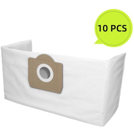 10 sacs en polaire pour aspirateur, compatibles avec les modèles Kärcher 6.959-130.0 - WD3 Premium, MV3, A2604, A2204, A2254, et aspirateurs multi-usages (type KA39).