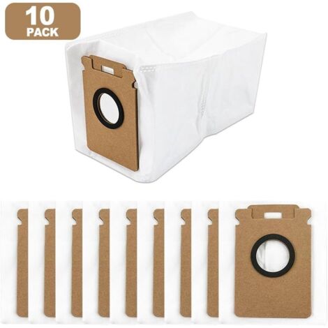 Sacs à poussière de rechange pour aspirateur Roborock H50 Ultra et H60 Hub Pro, avec filtre ultra-fin capturant les poussières fines, matériau résistant aux déchirures et conception facile à installer (1/2)