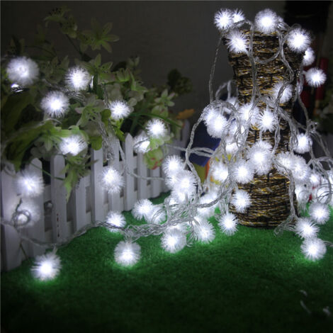 De Boules de Neige, 8.2ft / 20 LED Guirlande Lumineuse de Noël aveCôtélécommande, étanche Décoration pour Intérieur Et Extérieur Fête de Mariage Sapin de Noël (Blanc Froid)