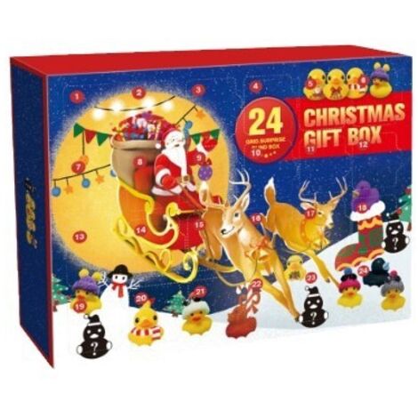 Calendrier de l'Avent de Noël pour canards en caoutchouc,Calendrier de l'Avent 24 jours avant Noël 2025,Calendrier de l'Avent Canard de Noël