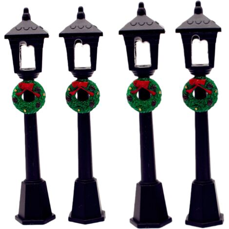 4pièces Modèle De Lampadaire Miniature Décoration De Maison De Poupée Lampadaire pour Mini Maison Figurine De Mini Petit Décoratif