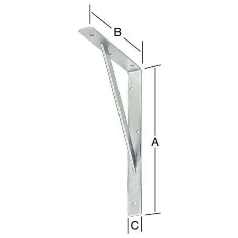 Console passerelle L.400mm H.250mm L.25mm S.4mm blanc capacité 250kg (1/5)