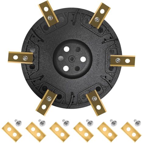 Disque de Lame de Tondeuse à Gazon, réglage de Tondeuse à Gazon robotique - Disque de Lame avec 6 x Lames pour Worx Landroid S&M, Landxcape, Kress et Einhell