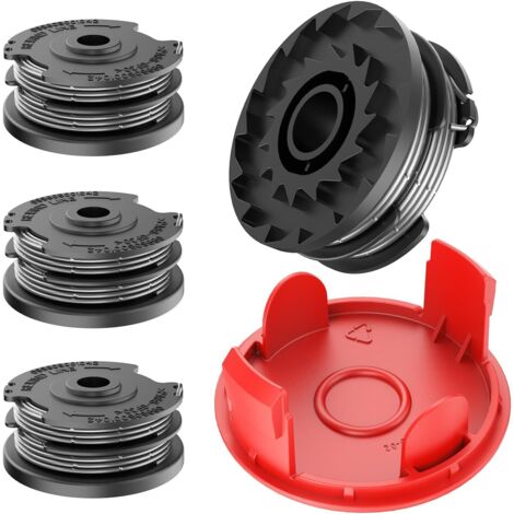 Bobines de fil pour coupe-bordure Bosch ART 36-36 LI, ART24/24+, ART 27/27+, ART 30/30+, bobine de rechange F016800351 (4 bobines de fil + 1 couvercle de bobine)