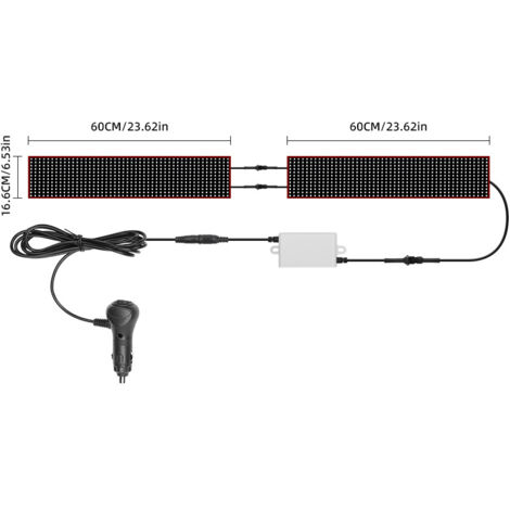 Écran LED Flexible Pour Voiture - Yeux Du Diable Animés - Programmable Par Appli - Télécommande - IP65