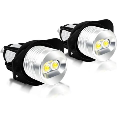 LegendTech 2 Pièces LED Head Light Angel Eyes Brouillard Ampoule Halo Marqueur Anneau Ampoule pour B&M&W E90 2005-2008 E91 2005-2008-White