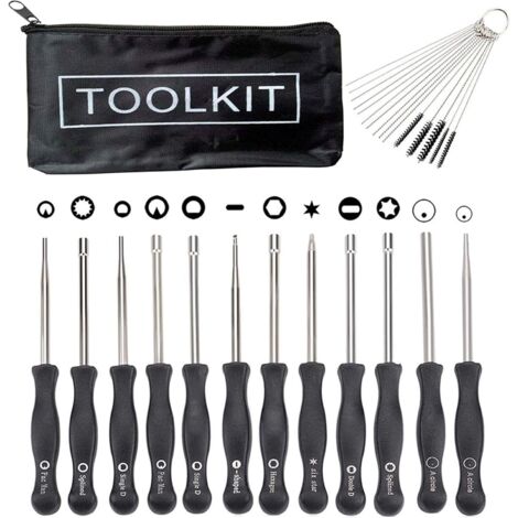 Hippotech Lot de 12 outils de réglage de carburateur avec tournevis acircle pour carburateur commun à 2 cycles - Outil de réglage du carburateur de petit moteur