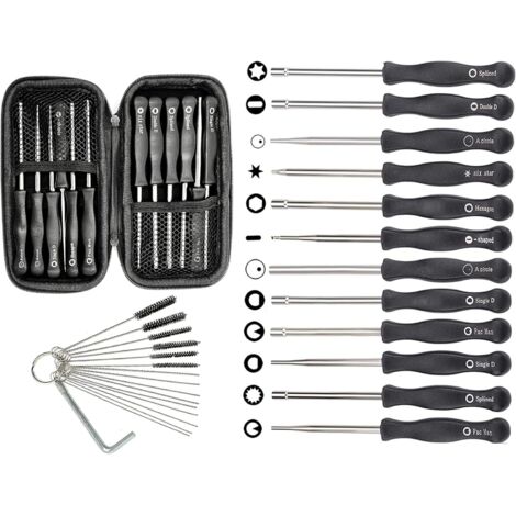 Hippotech Lot de 12 Outils de Réglage du Carburateur et étui de Transport pour Petit Moteur 2 Temps pour Poulan pour Husqvarna pour STIHL pour Tronçonneuse Echo Trimmer (1/4)