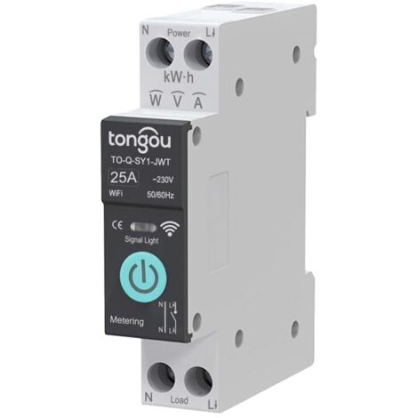 NNOVAT 1P 6A 10A 16A 20A 25A 32A 40A 50A 63A TUYA Zigbee Smart Circuit Interrupteur Smart Home Home Wireless Remote Contrôle WiFi Avec Mesure/No Mequage (25A avec mesure) (1/4)