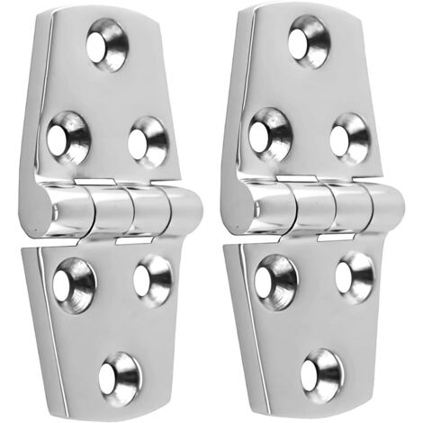 Charnière de porte marine en acier inoxydable, quincaillerie pour porte de cabine, charnière de navire lourde pour pont et armoire, SUS316, 3,8 cm x 7,6 cm, 2 pièces (1/5)