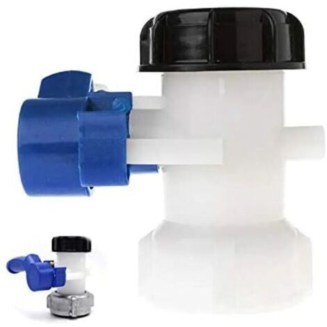 Réservoir d'eau à vanne papillon IBC DN50 avec écrou flottant en plastique de 75 mm S60x6 de remplacement pour réservoir de réservoir IBC de 1000 litres (plastique de 75 mm)