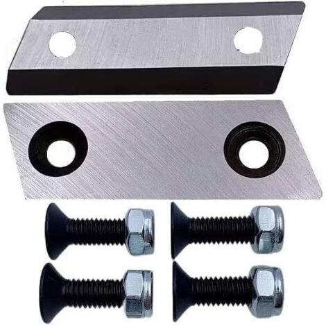 Jwn Déchiqueteuse de jardin avec vis, broyeur professionnel, machine de découpe rotative et ensemble comprenant deux lames et quatre écrous M8 (1/5)