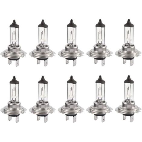 Lot de 10 ampoules halogène H7 12V 55WLumière blanche chaude 4300KÉtanchéité IP68Durée de vie  50 000 heures  10pcs