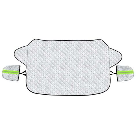 SHINING HOUSECouverture Pare Brise Voiture Protection Pare Brise Hiver Protege Pare Brise Magnétique Universelle Couverture Repliable pour Bache Voiture Anti Givre Neige UV Poussière Pluie (147x10