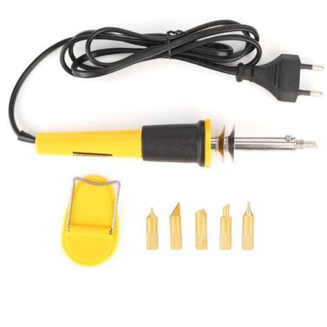 Stylo Pyrograveur Électrique 40W 220V Outil Artisanal Pour Cuir Et Bois Avec Prise UE