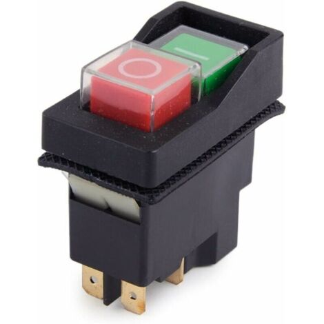 250V IP55 KJD17 KLD28 Arrêt de démarrage à 4 Broches sur Le commutateur Hors Tension Volt 2BTN adapté aux Machines d'atelier (Livré par Amazon)