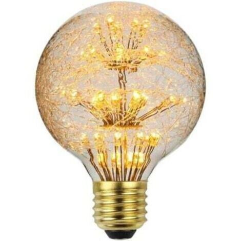 Led Ampoule Vintage Ampoule RGB Feu D'artifice Edison Ampoule 3W 220/240V E27 Ampoule Décorative (G80) [Classe énergétique G]