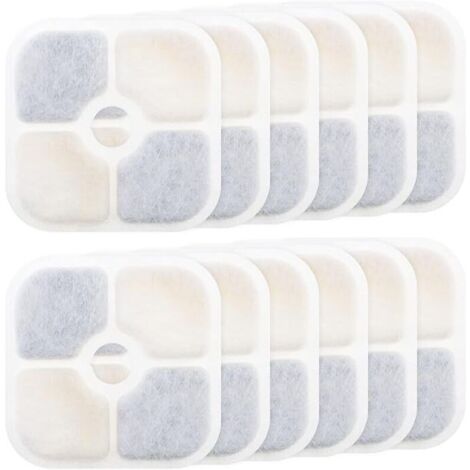 Filtres de fontaine à eau 12 pièces - pour Catit PIXI 43717 - Filtre à charbon actif - Haute qualité - Purifiant - Recharge - Filtres de fontaine pour animaux de compagnie - Rectangle - Fontaine pour (1/5)