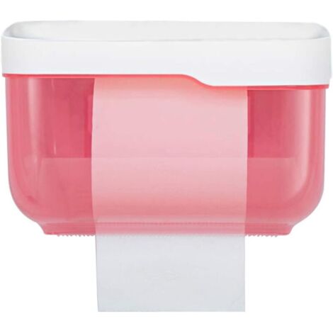 Porte Papier Toilette Auto-adhésif, derouleur papier toilette mural étanche, distributeur papier toilette sans Perçage (Tuba Rose)-Fei Yu