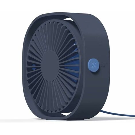 Ventilateur USB Mini Ventilateur Portable de Table Ventilateur Bureau Silencieux 3 Vitesses Réglable - Bleu-Fei Yu (1/5)