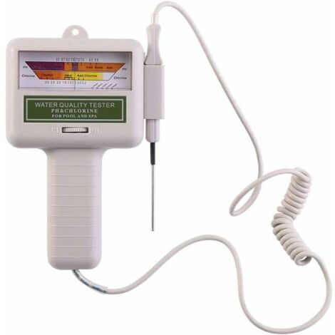 Testeur de Qualité de l'eau, Testeur PH Mètre Électronique Compteur de Chlore Portable PH mètre de Haute Précision pour l'eau Potable, la Culture Hydroponique, Les Aquariums, l'eau Potable