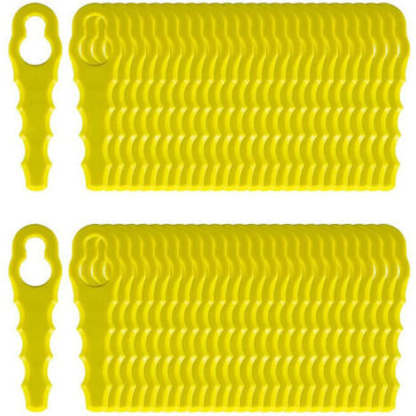 50 pièces Lames de Rechange For Ryobi Coupe Bordure, Têtes Double Lames Dentelées RAC155 RAC157 RAC158 (1/5)