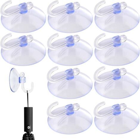 Ventouses Robustes - Mini Crochets à Ventouse Transparents pour Cuisine Bain,Crochet portatif Pratique léger pour Les miroirs en Verre Murs Bains Cuisine