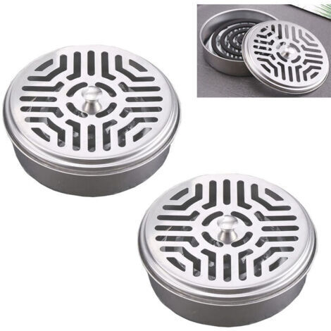 2 Pièces Supports en Spirale de Moustiques en Acier Inoxydable, pour Bobines de Moustiques, Support Spirale Anti Moustique Bobine, pour Maison, Jardin, Camping, Pêche, Voyage, Extérieur