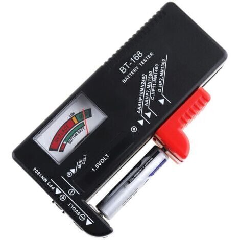 Battery Tester, Testeur de Piles Universel, BT-168D testeur de Batterie, Testeur de piles AA AAA C 9 V（Affichage du pointeur）