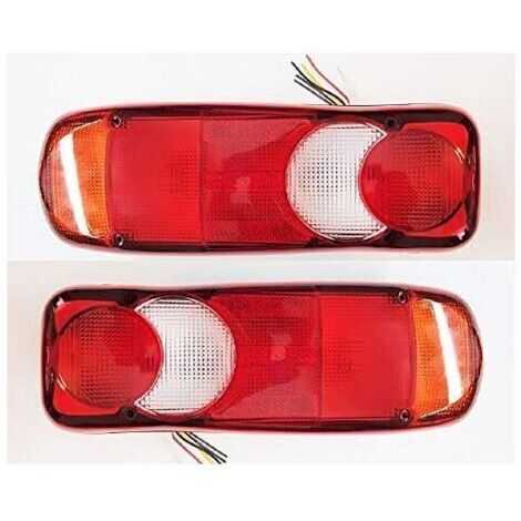 2 feux arrières lampe pour camion, benne basculante, tracteur, remorque, châssis - ampoules universelles fonctionnant en 12 V et 24 V